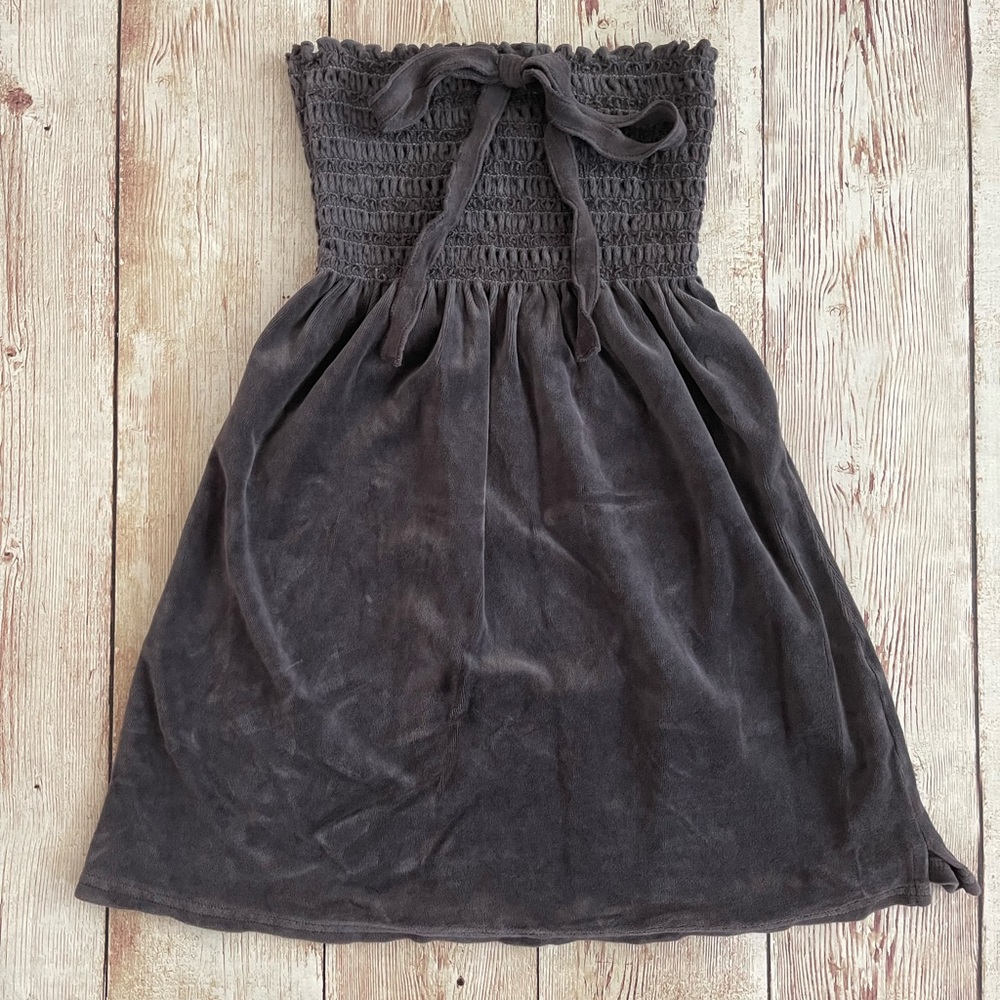 Juicy Couture Vintage y2k Velour Babydoll Tie Front Top S xs 0 2